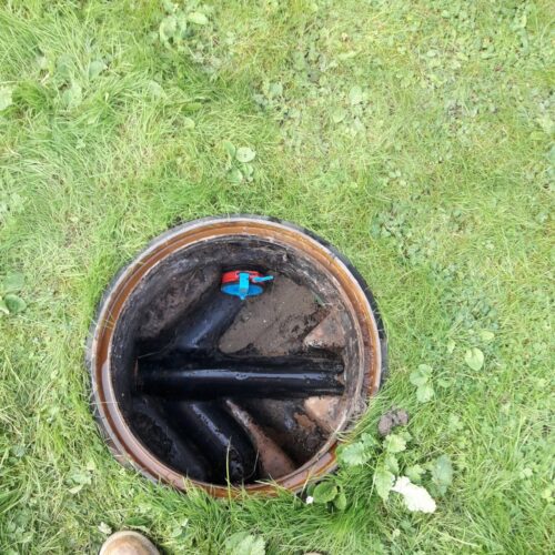 110mm Non return Valve in garden