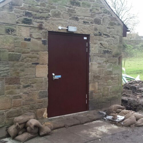 Steel doors for flood protection
