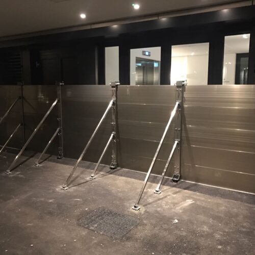 ACE, Colmar Construction, Sandbanks, flood barriers installed