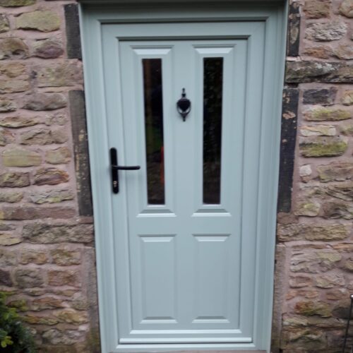 A uPVC flood door designed, supplied and installed by Lakeside Flood Solutions