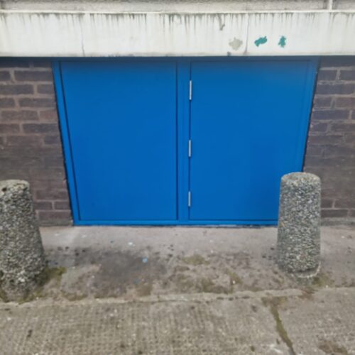Burnley Door, flood door installed by Lakeside for floor protection