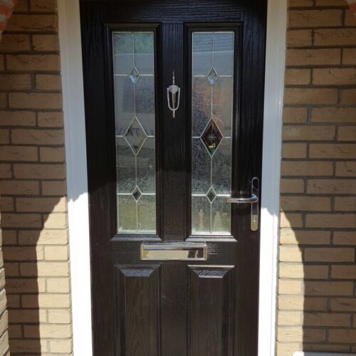A composite flood door designed and installed by Lakeside Flood Solutions