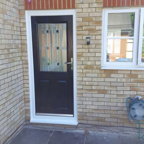 Composite flood door