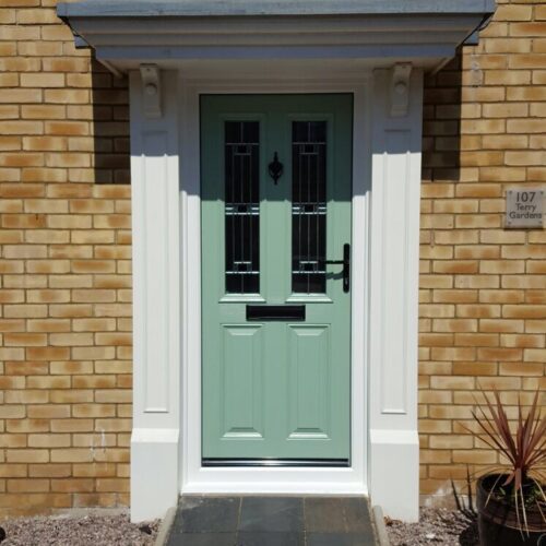 A composite flood proof door designed and supplied by Lakeside Flood Solutions
