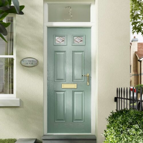 A residential composite flood door supplied by Lakeside Flood Solutions