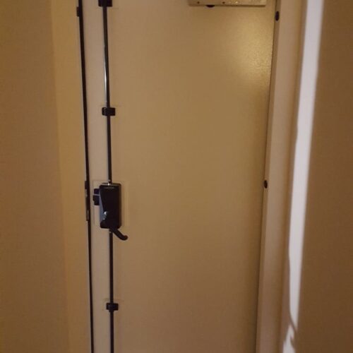 Steel doors - inside view