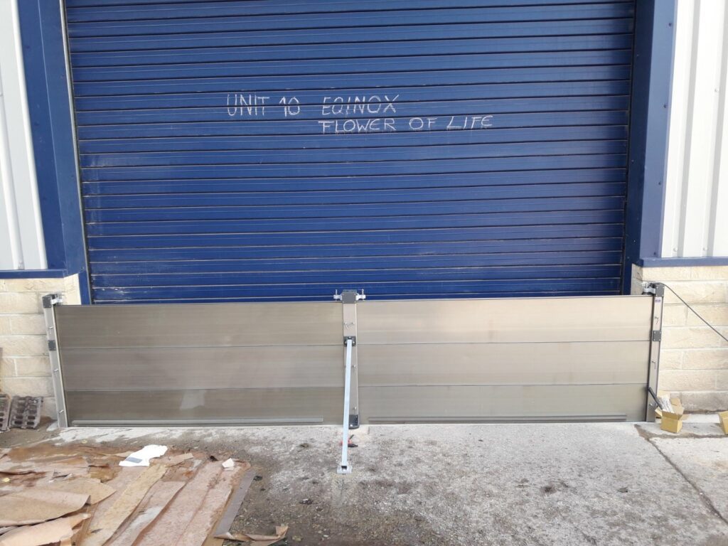 Sowerby Bridge Business Park flood barrier