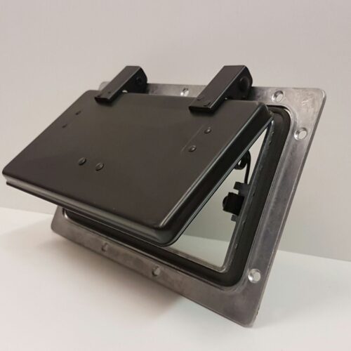 An outside air vent flood cover supplied and installed by Lakeside Flood Solutions