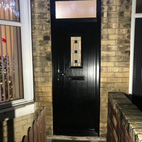 WRIGHT Black Composite flood door