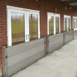 Domestic flood control barriers installed by Lakeside Flood Solutions