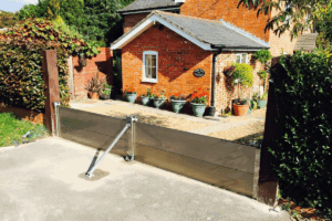 How to protect your house from flooding: a residential flood barrier installed by Lakeside Flood Solutions